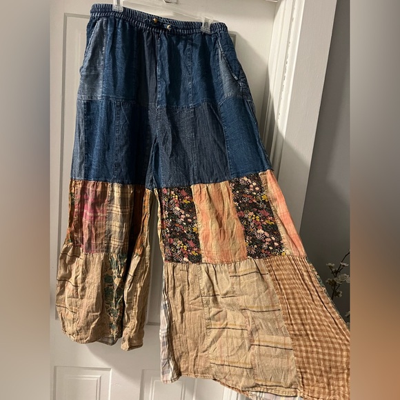 Young Threads boho patchwork pants - Picture 2 of 5